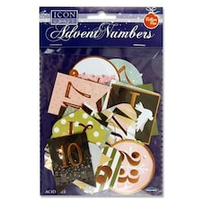 Pack of 25 Christmas Fun Advent Numbers by Icon Craft