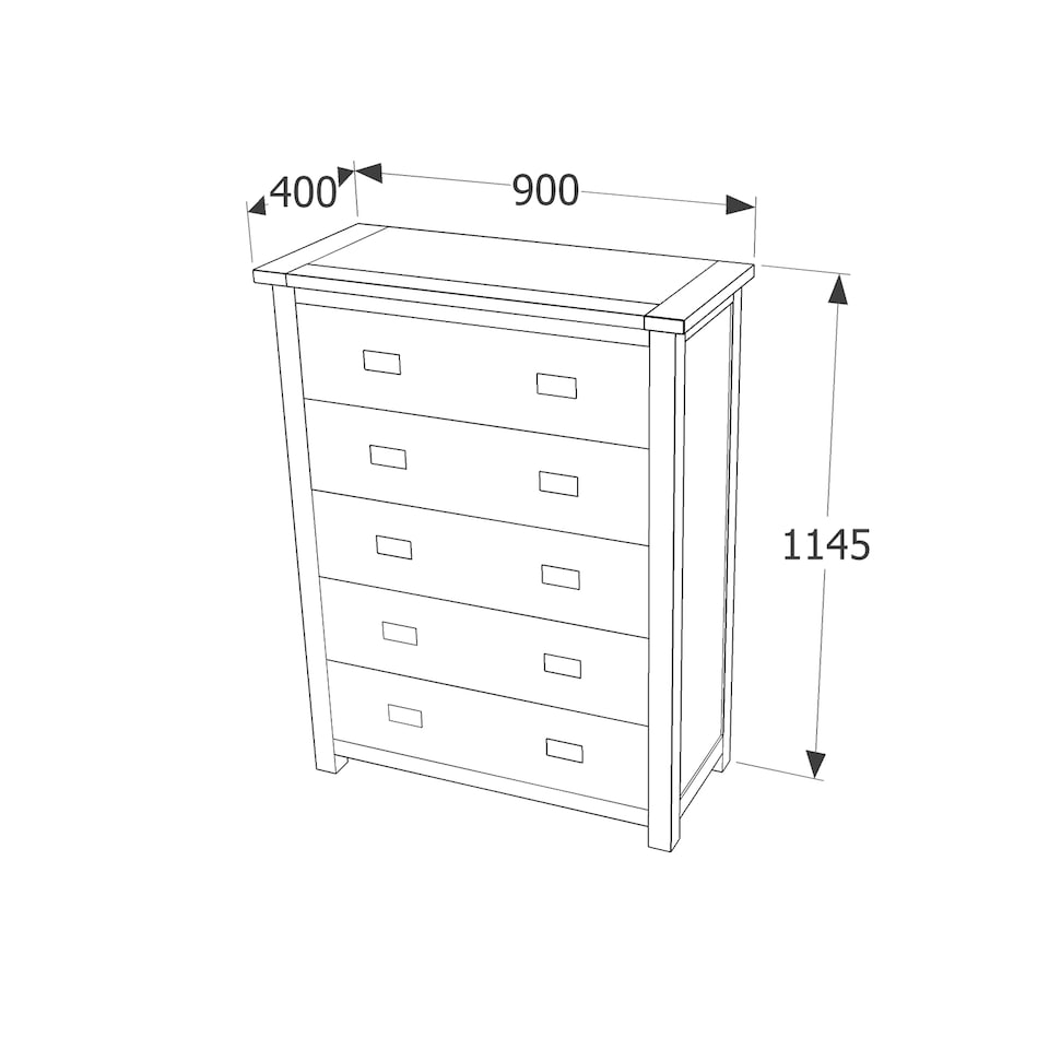 image 1 of Boston 5 Drawer Chest - Rich Dark Brown Lacquer Solid Wood Bedroom Storage with Brass Handles | Brown | Brown | 1