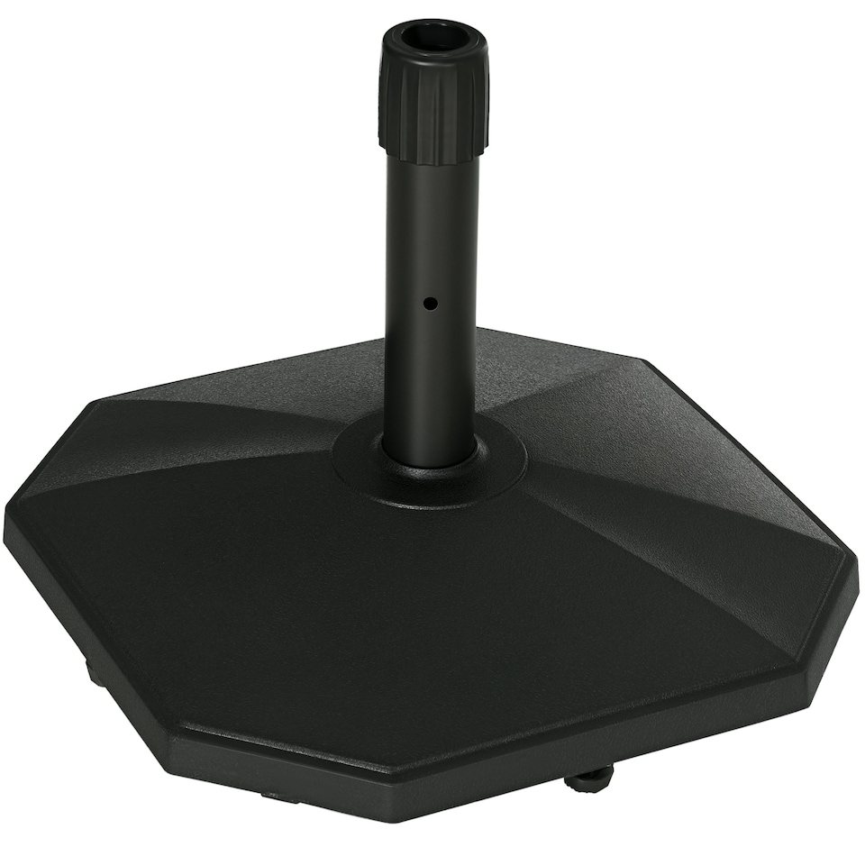 image 1 of Outsunny 18kg Patio Parasol Base Concrete Outdoor Umbrella Stand Holder Black
