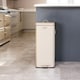 image 3 of Charles Bentley 30L Steel Square Retro Kitchen Pedal Waste Bin Cream