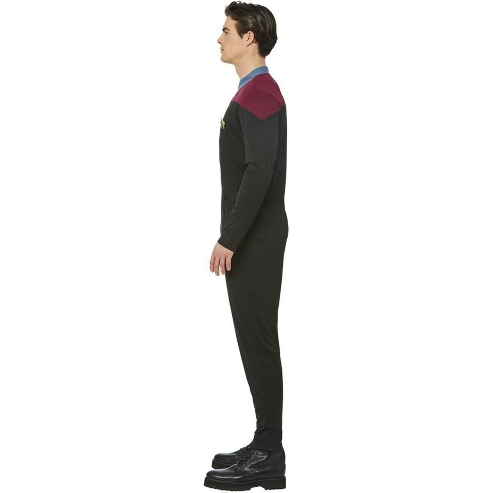 image 1 of Star Trek Mens Voyager Command Uniform Costume Set - Black - S S