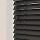 image 2 of 75cm Ink Black Wooden Venetian Blinds With Strings (130cm drop) | Black | Black