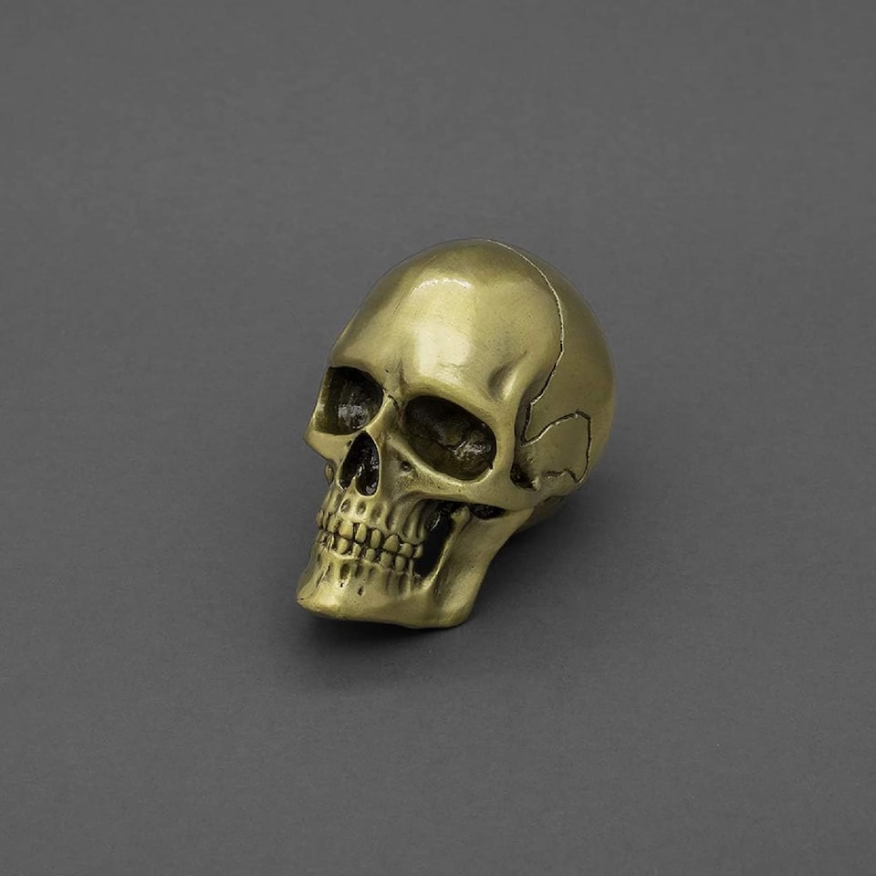 image 1 of Suck UK Skull Bottle Opener - Gold Vintage Bar Accessory
