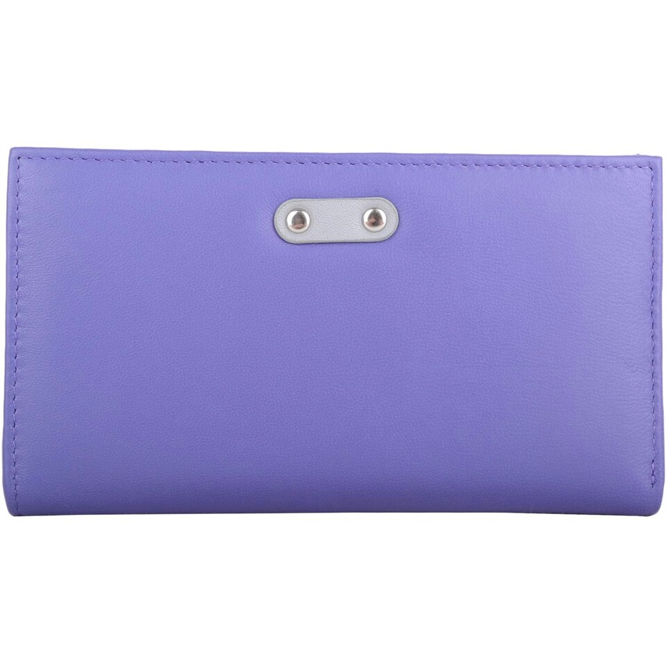 image 1 of Genuine Soft Leather Bi-Fold RFID Protected Multi-Colour Purse Purple | Violet