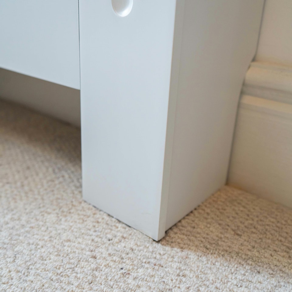 image 1 of Stylish MDF Diamond White Radiator Cover - Small