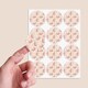 image 2 of Floral Baby Pink Stripes Round Stickers 60mm - Sheet of 12