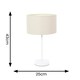 image 3 of ValueLights Charlie White Stem Table Lamp Natural Shade & Bulb Cream