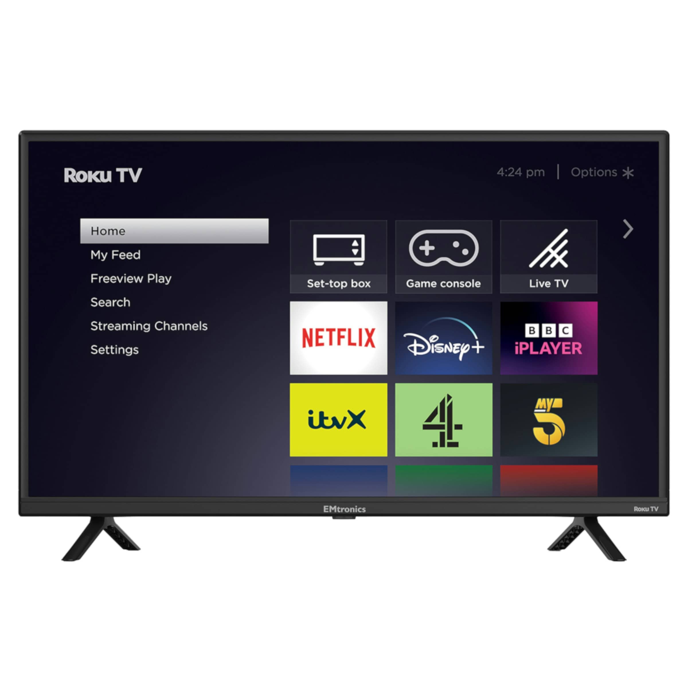 EMtronics Roku HD Ready 32 Inch Smart TV - Black