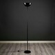 image 3 of ValueLights Matte Black Uplighter Floor Lamp Bowl Shaped Shade Black