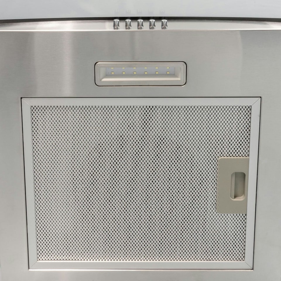image 1 of SIA CGH60SS 60cm Stainless Steel Curved Glass Chimney Cooker Hood Extractor Fan