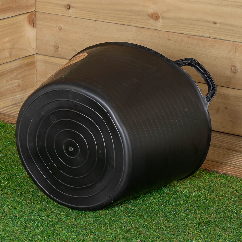 image 1 of 42L Black Flexi Plastic Tub / Bucket for Household and Garden | Black | Black