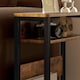 image 8 of HOMCOM Industrial Side Table, Narrow Bedside Table with 2 Storage Shelves and Metal Frame for Living Room, Bedroom, Rustic Brown | Brown