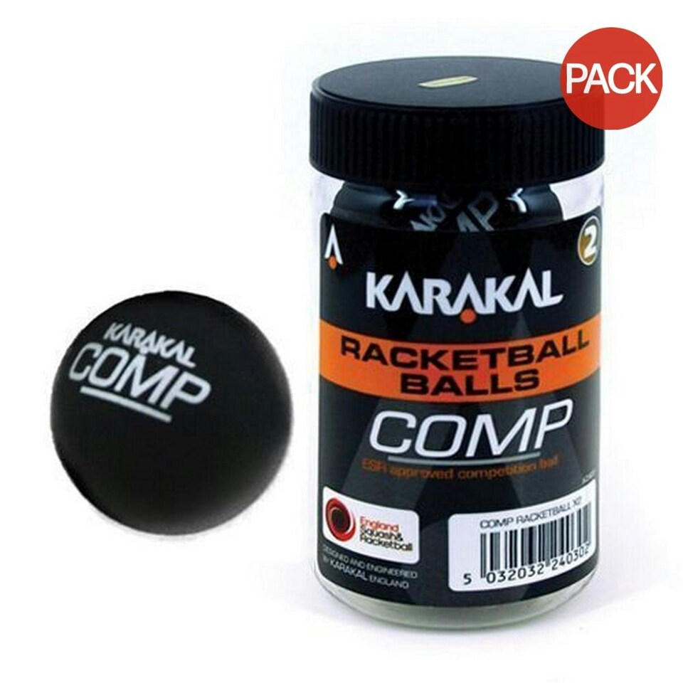 Karakal Competition Racquetball Balls (Pack of 2) - Black - One Size