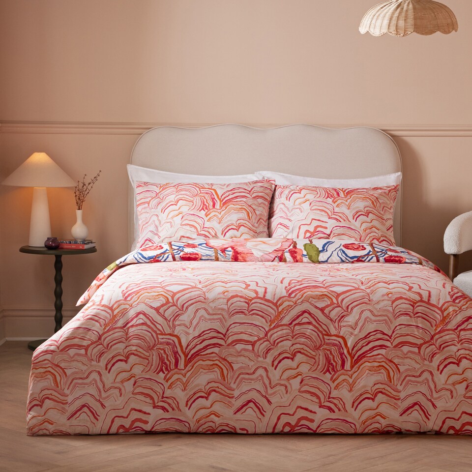image 1 of Furn Terra Nova Printed Reversible Duvet Cover Set | Multi | Multicolour | Single