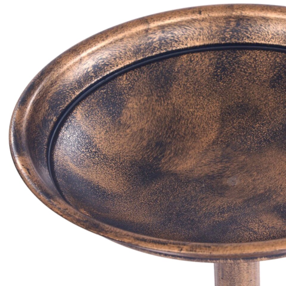 image 1 of Traditional Ornamental Pedestal Garden Water Bird Bath (Bronze)
