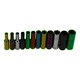 image 2 of 12pc Coloured 1/4" Dr Deep Sockets 6 Point Hex Metric 4 - 13mm With Rail