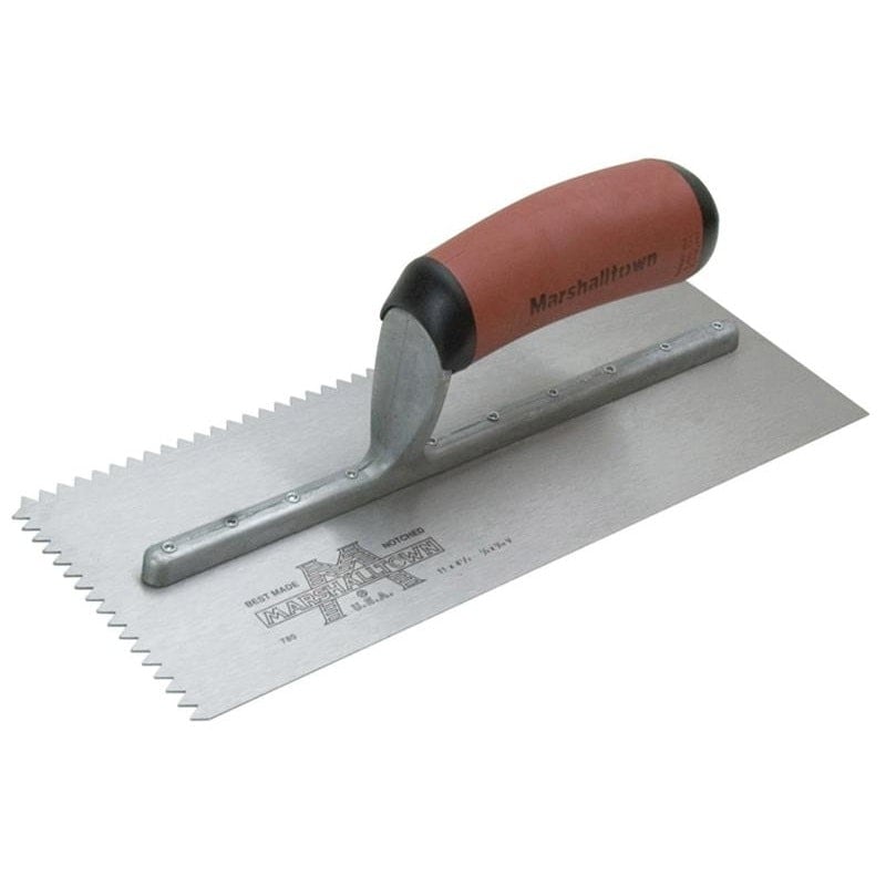 Marshalltown M701sd V 3/16in Notched Trowel Durasoft Handle 11 X 4.1/2in - Multi Colour - 280 x 115mm (11 x 4.1/2in)
