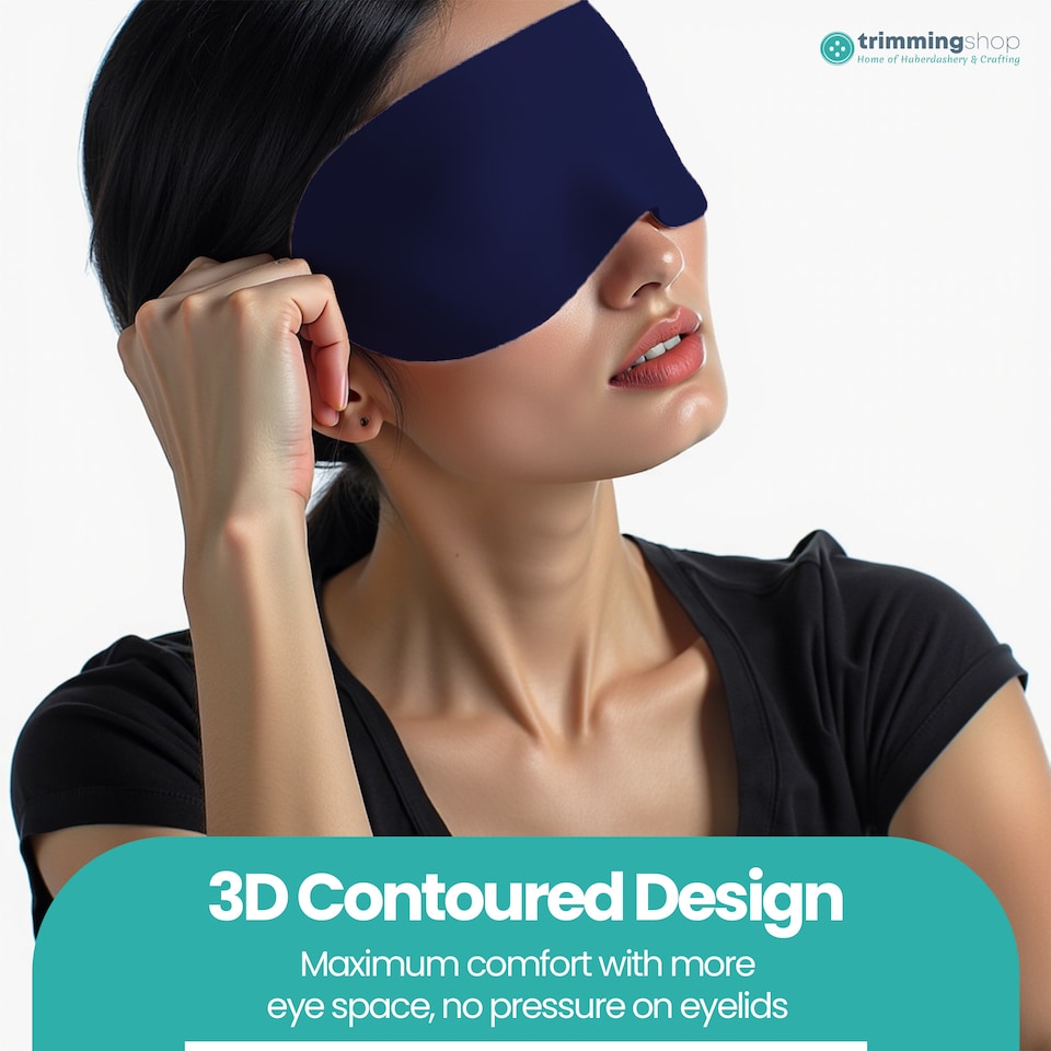 image 1 of 3D Sleep Eye Mask with Adjustable Strap Luxury Blindfold Sleep Mask