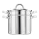 image 4 of Cooks Professional Stainless Steel Pasta Pot with Strainer Insert & Lid - 5L Capacity
