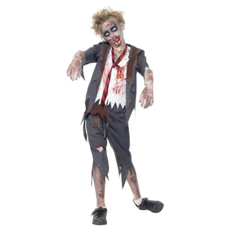 image 1 of Zombie School Boy Fancy Dress Costume Kids Medium - Age 7-9
