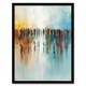image 1 of Crowd People Colourful Misty Abstract Home Decor Black Framed Wall Art Print A4