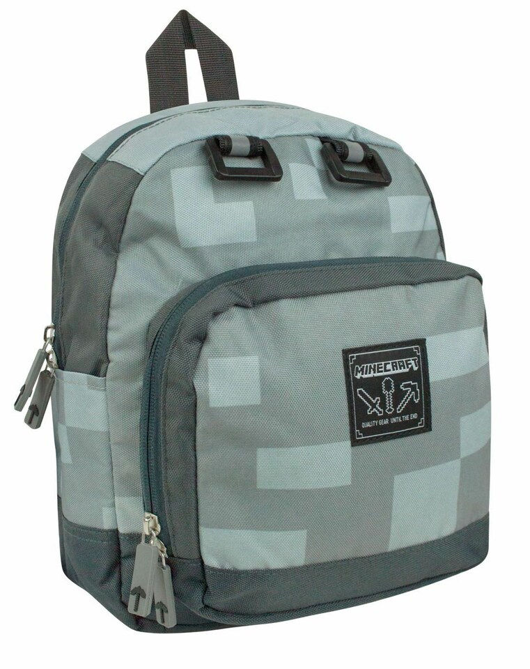 image 1 of Minecraft Men's Minecraft Miner Mini Backpack Backpacks - Grey | Grey | Grey