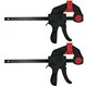 image 1 of 6" Quick Release Rapid Bar Clamp Holder Grip Spreader Speed Clamps 2 Pack