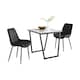 image 1 of Furniturebox Carson White Marble Effect Square Dining Table & 2 Black Pesaro Black Leg Chairs