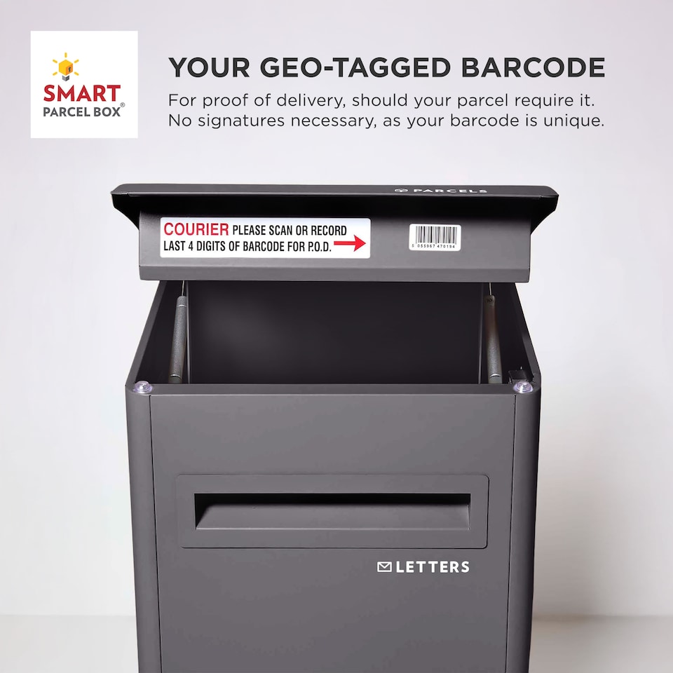 image 1 of Smart Parcel Box® Extra-Large Slanted Top Front Access Black | Black | 1