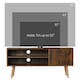 image 6 of HOMCOM TV Unit Cabinet for TVs up to 55Inches with Cupboard Shelves, Brown