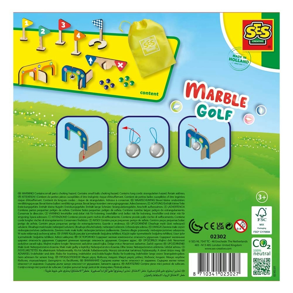 image 1 of SES CREATIVE Wooden Minigolf Course Marble Set