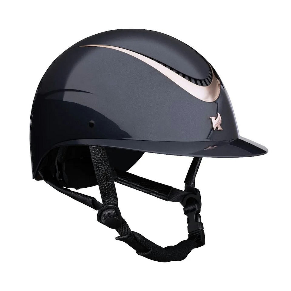 image 1 of Karben Unisex Adult Alina Ellipse Riding Hat - Black/Gunmetal Grey - 52cm - 54cm | Black | 52-54cm