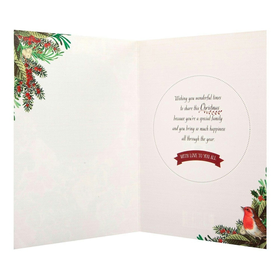 image 1 of Hallmark Christmas Card To Brother and Family 'So Much Happiness' - Medium