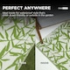 image 5 of Homescapes Outdoor Rug Luxury Waterproof Reversible Recycled, For Garden, Zena Tropical | Green | Green and White
