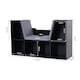 image 7 of HOMCOM Cube Bookshelf Organizer with Reading Seat, Six Cubes, Black