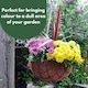 image 3 of Marco Paul Black Metal Hanging Basket 16" Black