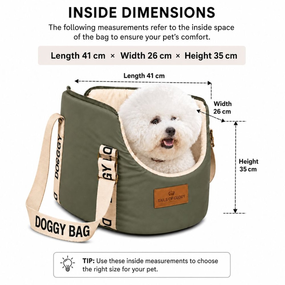 image 1 of Tails of Glory Cocoon Bag Green Large