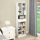 image 7 of COSTWAY 180CM Bookcase Modern Bookshelf with 10 Open Cubes White