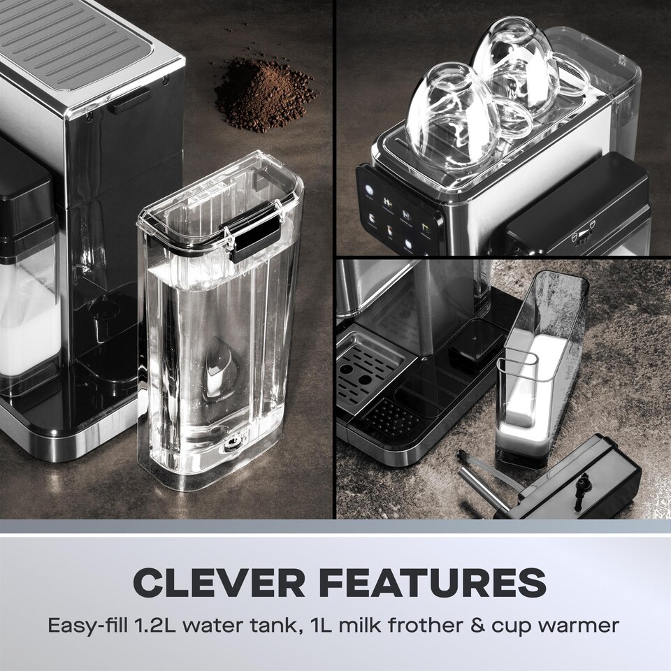 image 1 of Daewoo 20 Bar Espresso Coffee Machine with Milk Tank