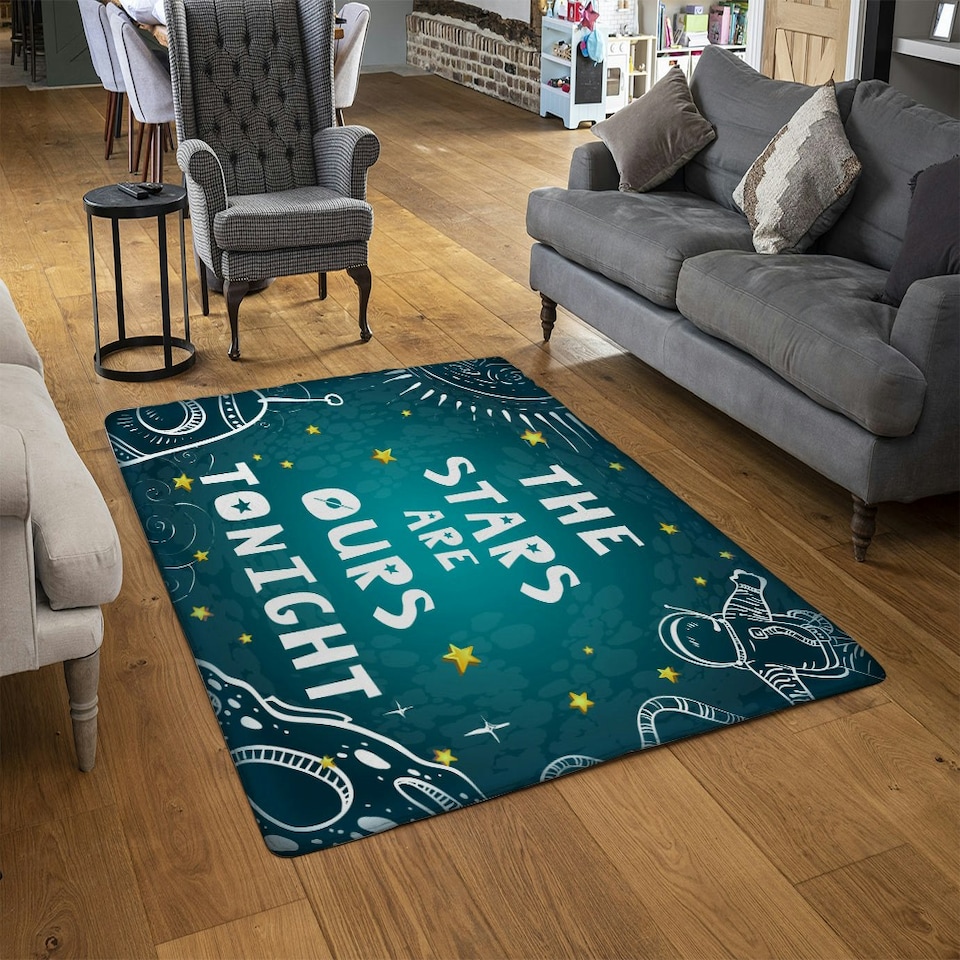 image 1 of The Stars are Ours Tonight (Rug) Blue | Large: 140x200cm
