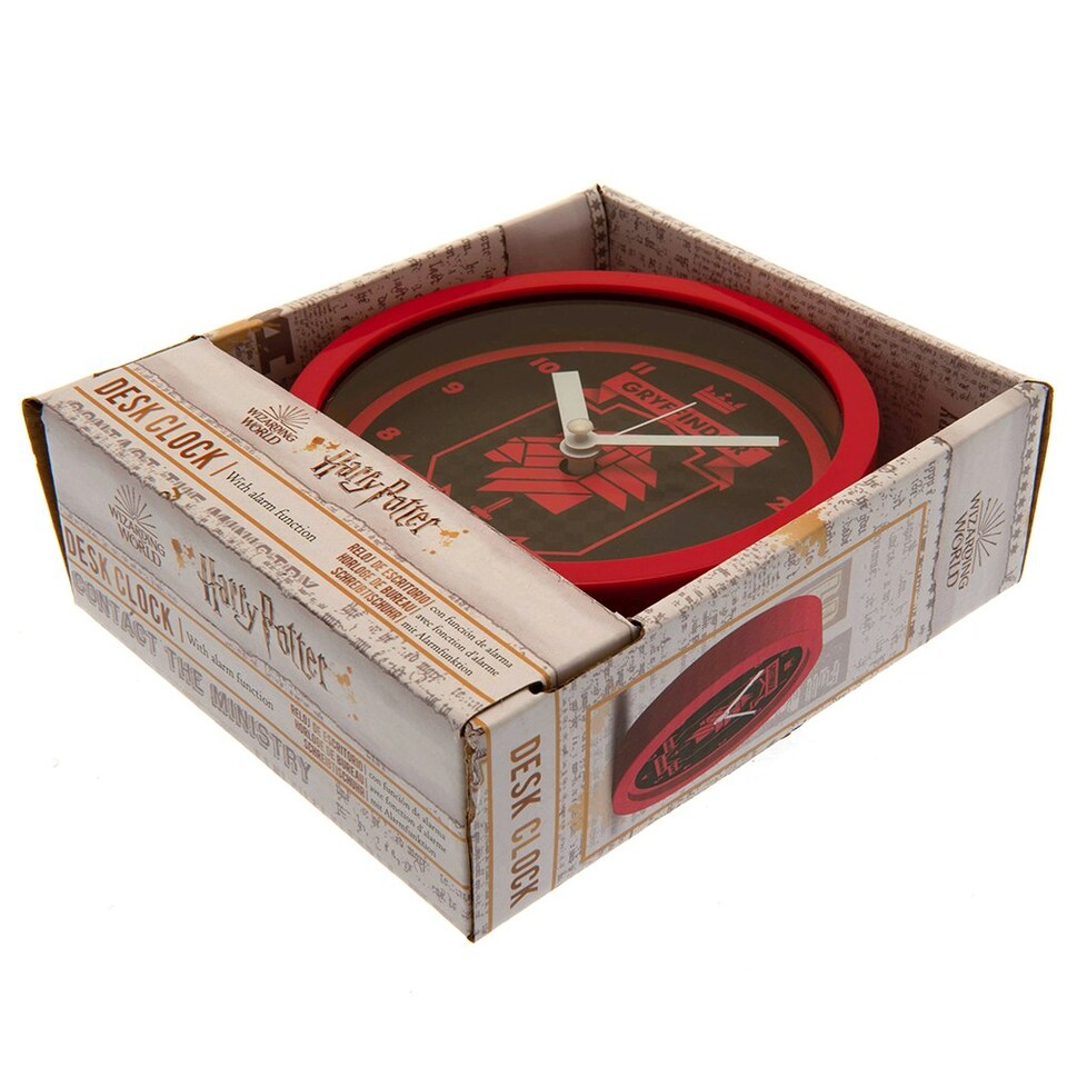image 1 of Harry Potter Gryffindor Analogue Desk Clock - Red/Black - One Size