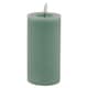 image 1 of Luxe Collection Melt Effect LED Candle - Wax - L8 x W8 x H15 cm - Sage Green | Green