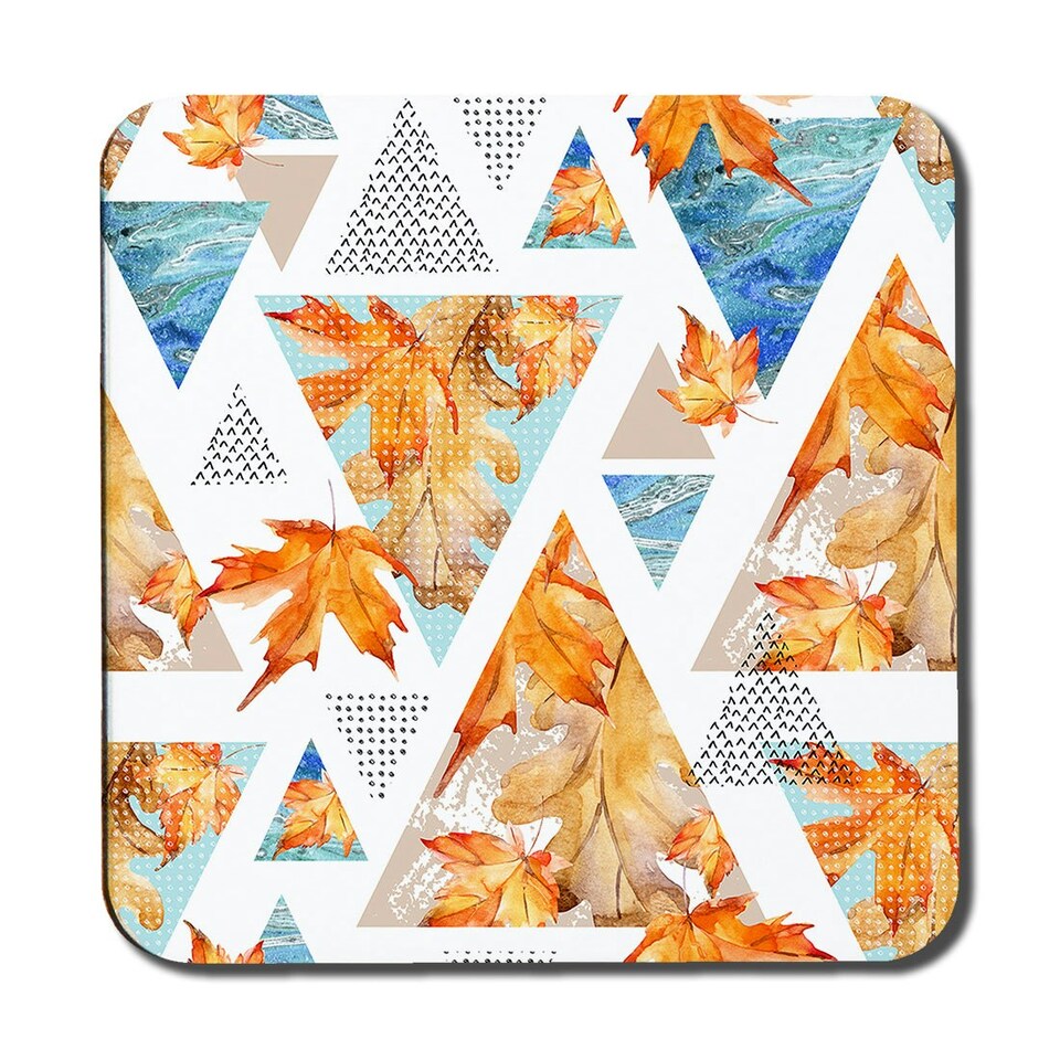 image 1 of Autumn Flowers & Geometrics Collection (Coaster)