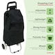 image 7 of 2 Wheel Folding Shopping Trolley Bag Cart Market Laundry | Black