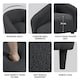 image 5 of Yaheetech Fabric Club Chair Upholstered Accent Barrel Chair Grey | Dark Gray