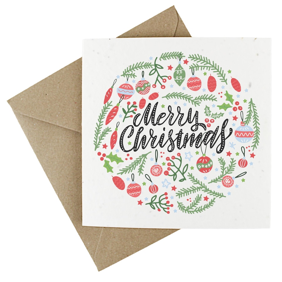 image 1 of Festive Foliage - Plantable Wildflower Seed Christmas Cards - 10 Pack