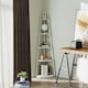 image 7 of HOMCOM 5-Tier Corner Shelf, Shelving Unit with Adjustable Feet, White White