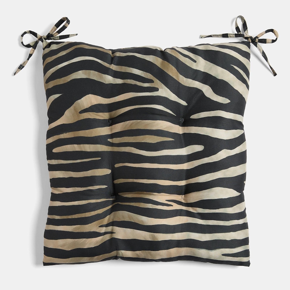 image 1 of OHS 2 x Animal Print Garden Seat Pads Outdoor Chair Cushions