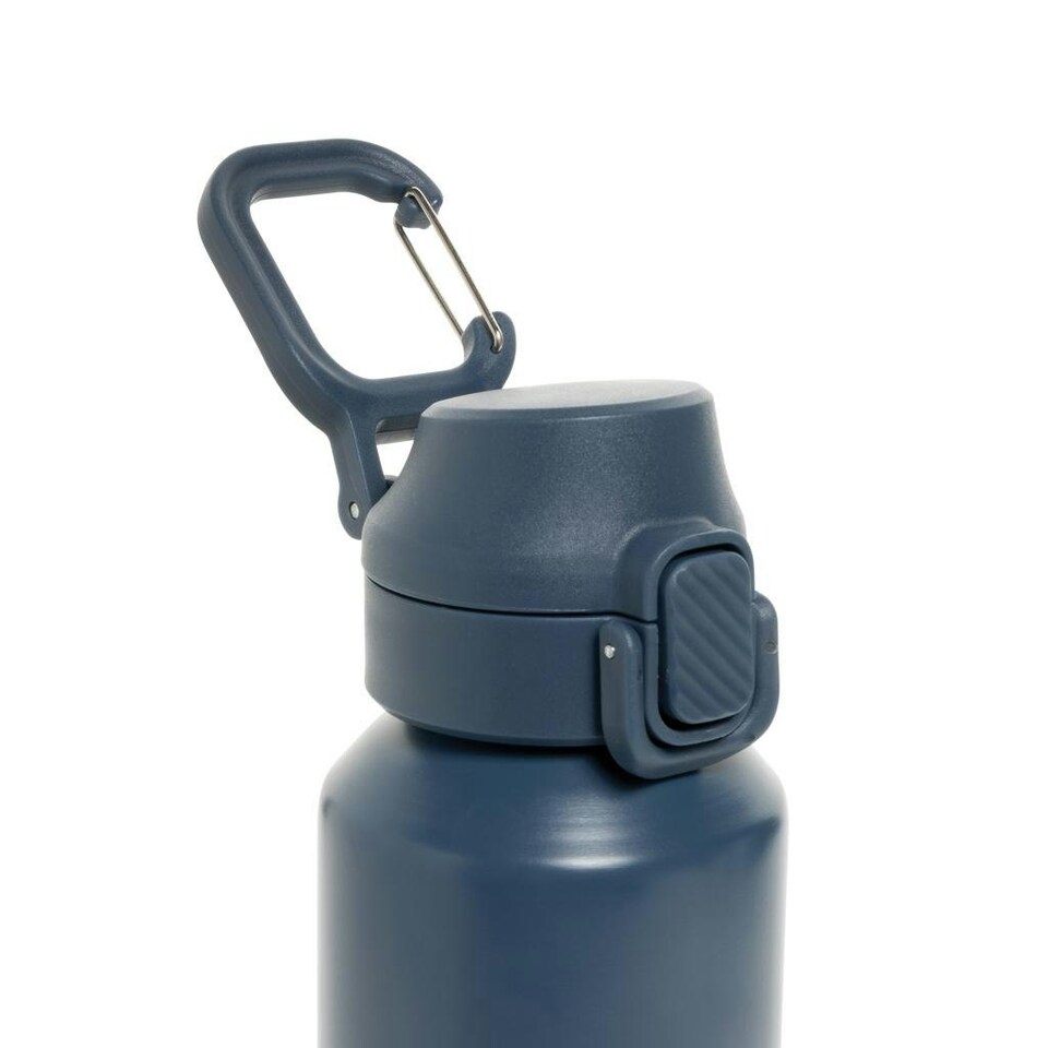 image 1 of XD Collection Via Lockable Recycled Stainless Steel 600ml Sports Bottle - Navy - One Size