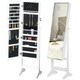 image 1 of HOMCOM Lockable Jewellery Storage Mirror Armoire Freestanding Adjustable White